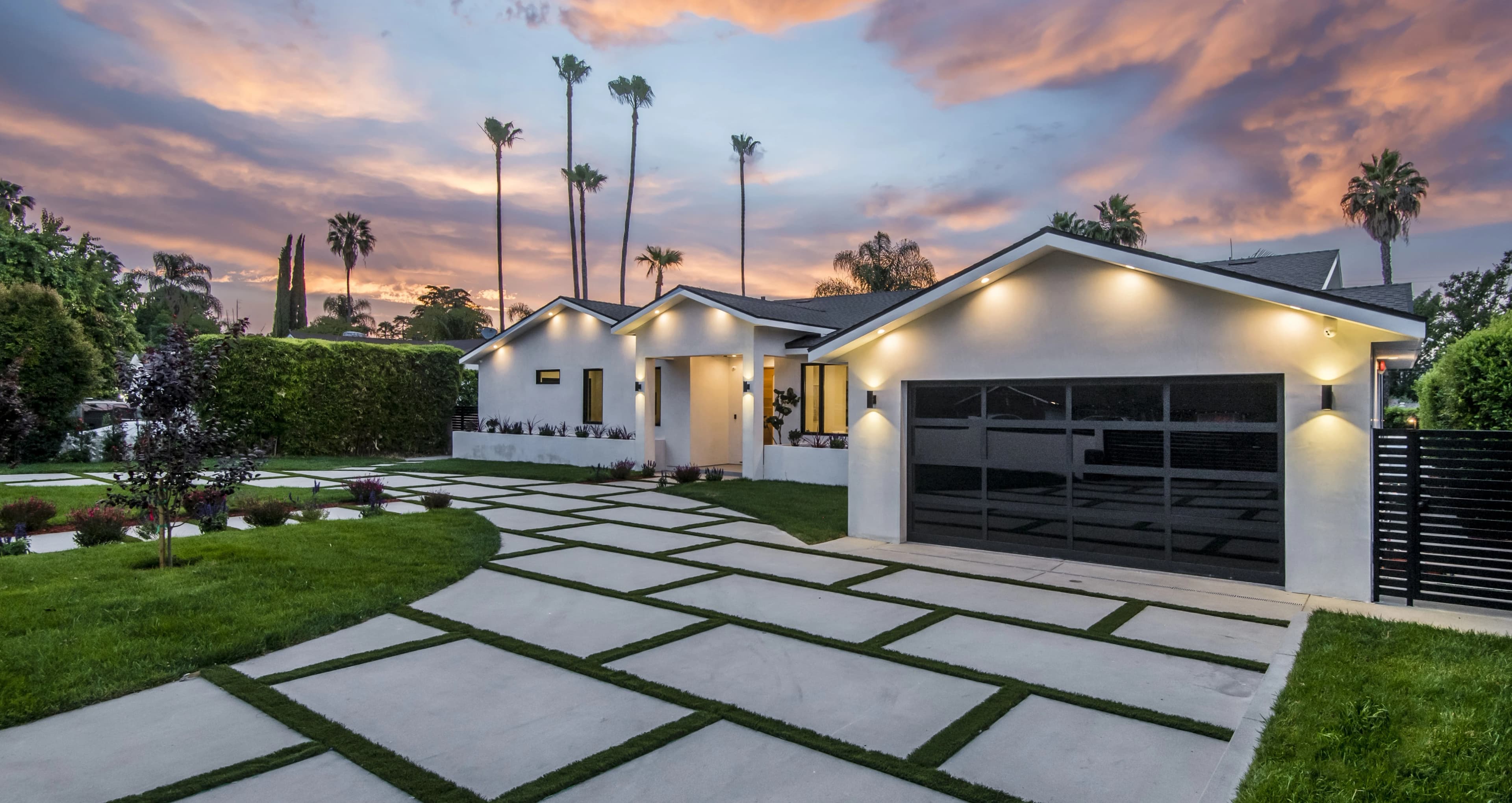 A beautifully lit modern home